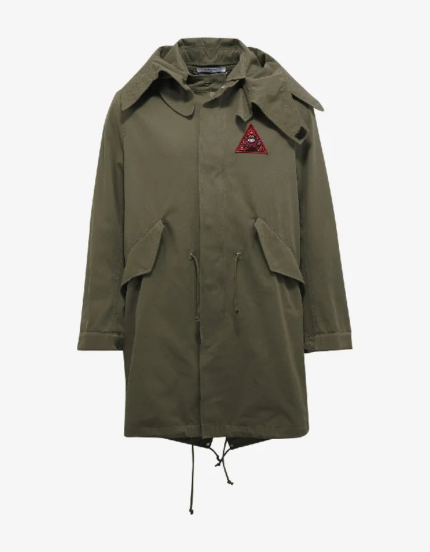 Givenchy Khaki Parka with Eye Embroidery