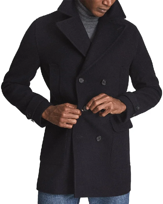 Reiss Cork Wool-Blend Peacoat