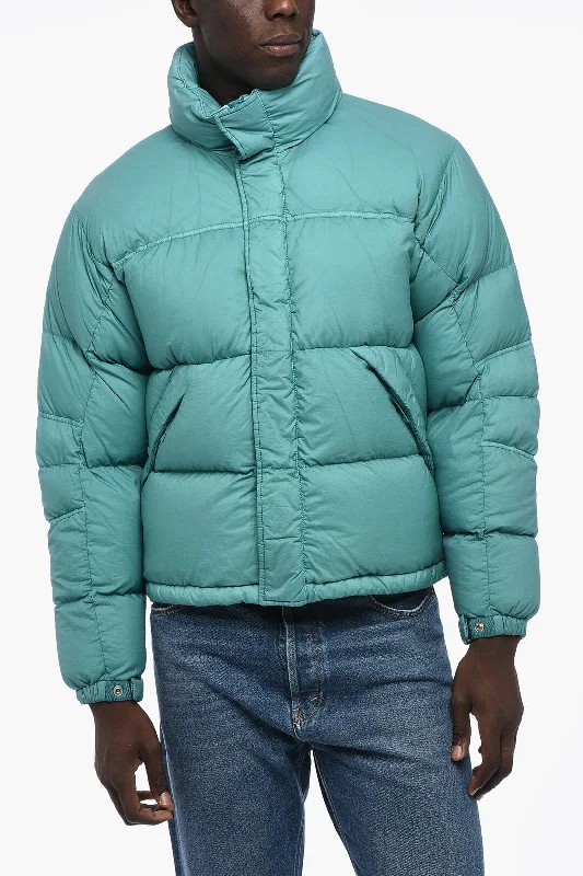 Ten C Solid Color Nylon ASPEN Down Jacket with Hidden Closure