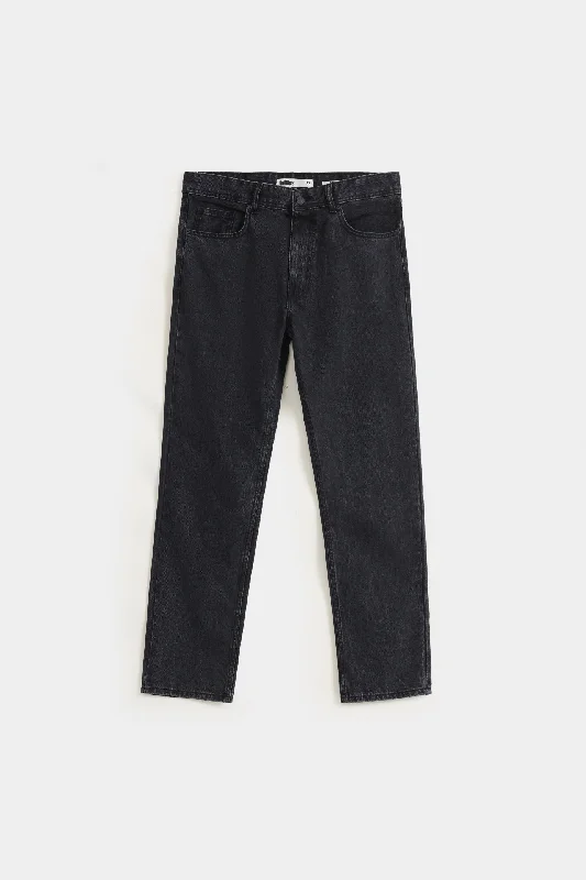 Faded Black Straight Fit Jeans