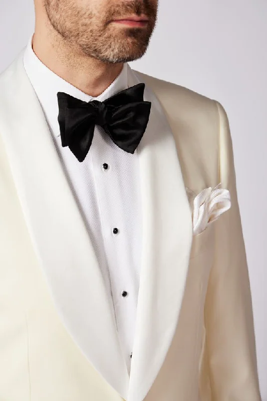 HENRY SARTORIAL Half Canvas Dinner Jacket OFF WHITE REG