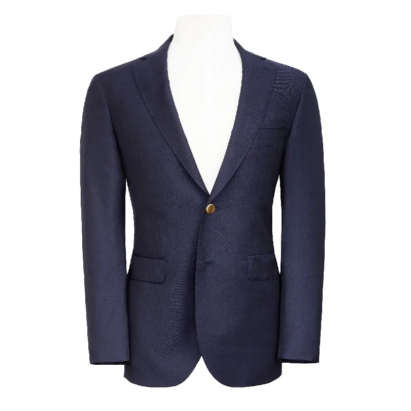 HENRY SARTORIAL Plain Twill SB2B Blazer NAVY REG