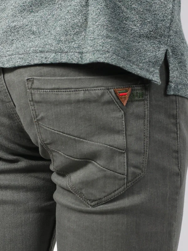 Men's Regular Fit Stretchable Denim Jeans Green Shade 98