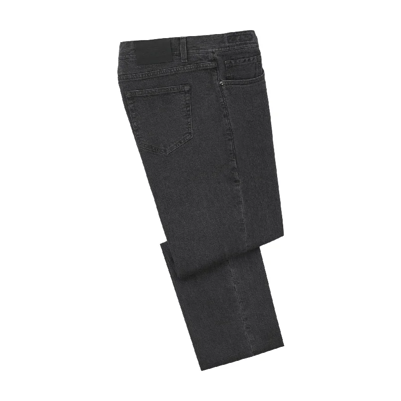 Regular-Fit Stretch-Cotton Grey Jeans