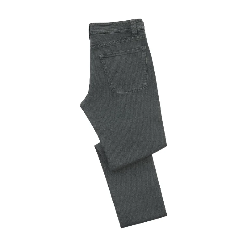 Slim-Fit Stretch-Cotton Jeans in Grey