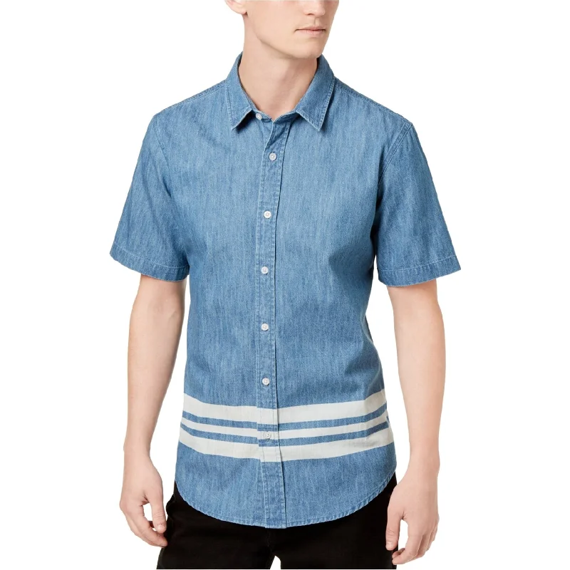 American Rag Mens Paulie Varsity Button Up Shirt