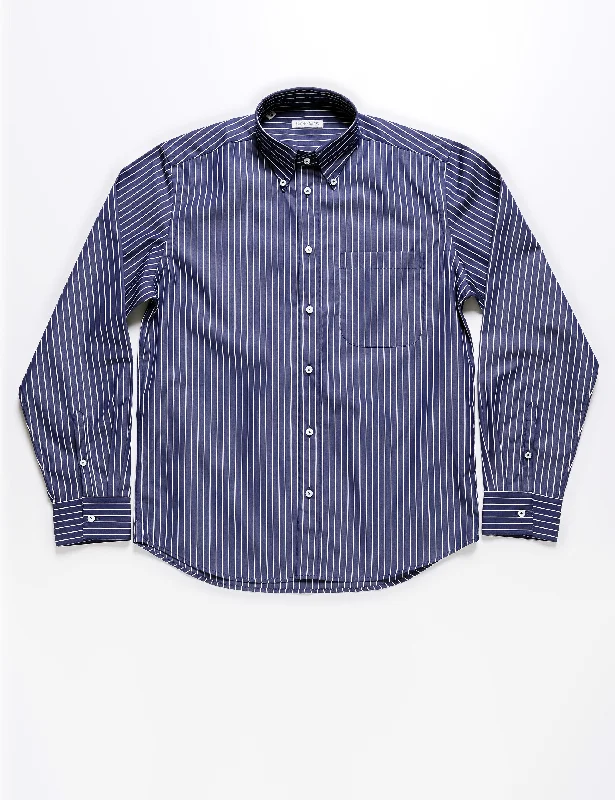 FINAL SALE: BKT14 Relaxed Shirt in Big Stripe - Ocean