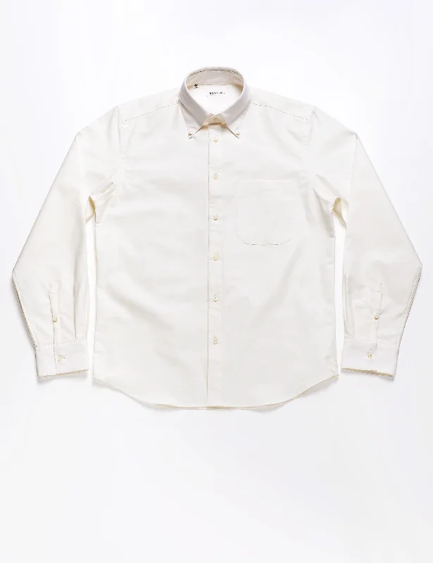 BKT14 Relaxed Shirt in Oxford - Natural White