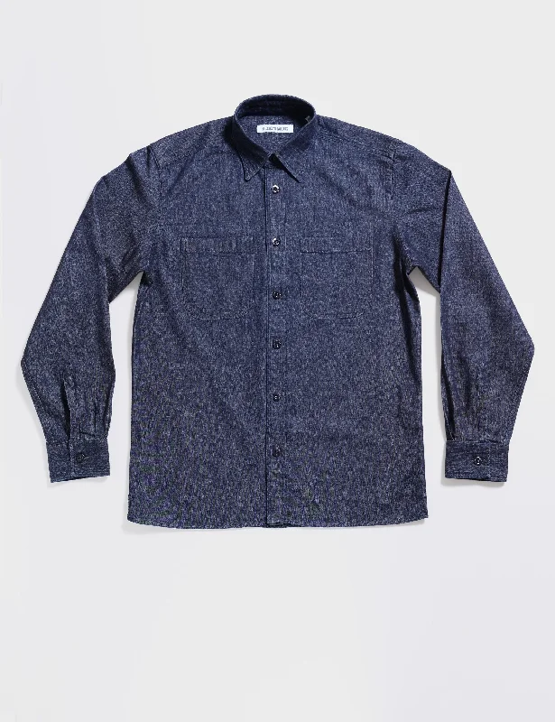 BKT16 Overshirt in 8 Oz Denim - Rinsed Indigo