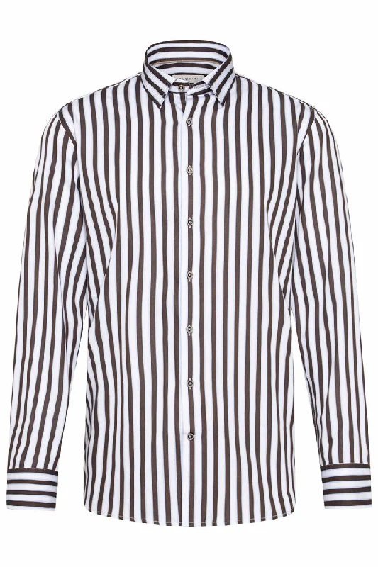 Bugatti 9750 LS Stripe Shirt White