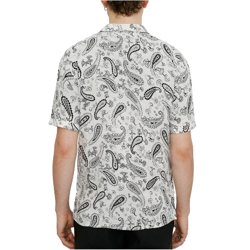 Elevenparis Mens Paisley Button Up Shirt