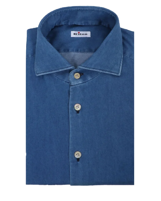 Mid Blue Chambray Sportshirt