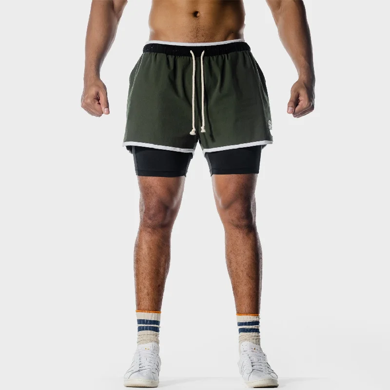 Golden Era 2-in-1 Shorts - Kombu Green