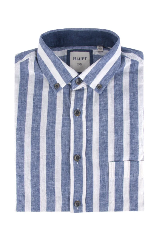 Haupt LS Linen Shirt Bold Stripe