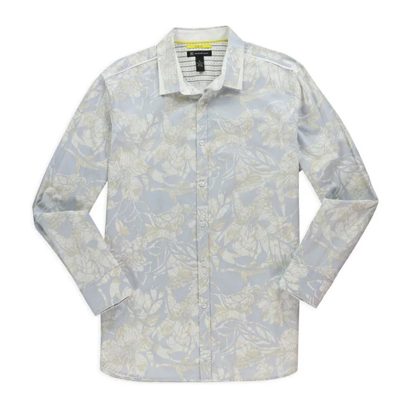 I-N-C Mens Slim-Fit Print Button Up Shirt