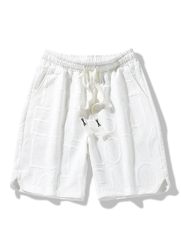 Letter Jacquard Warm Up Shorts