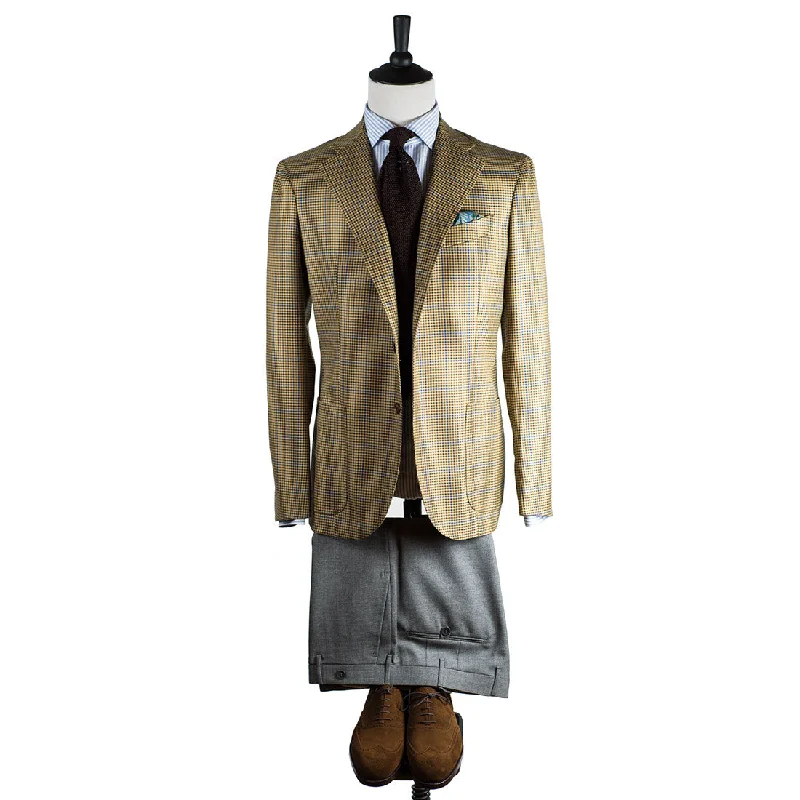 Lightweight gunclub sport coat, 290g Abraham Moon wool