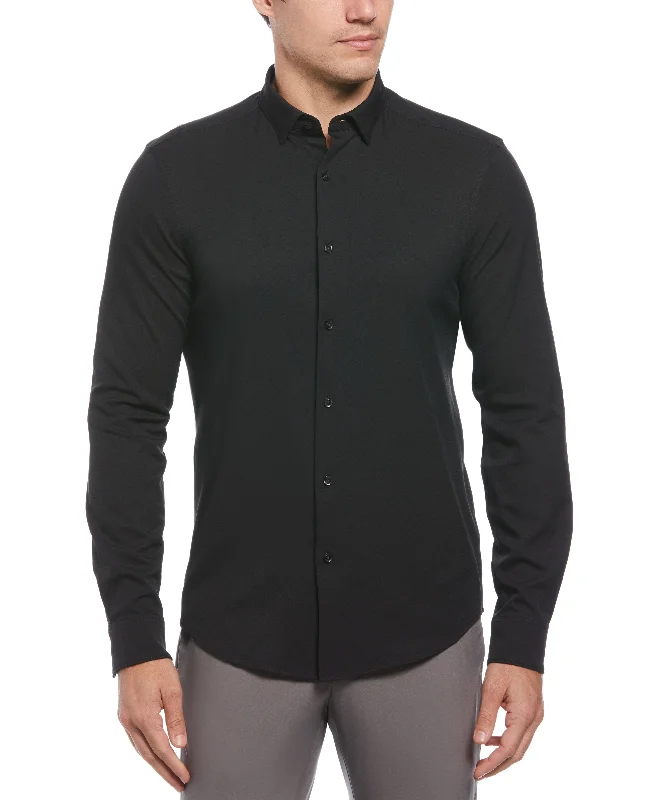 Untucked Total Stretch Slim Fit Shirt - Black