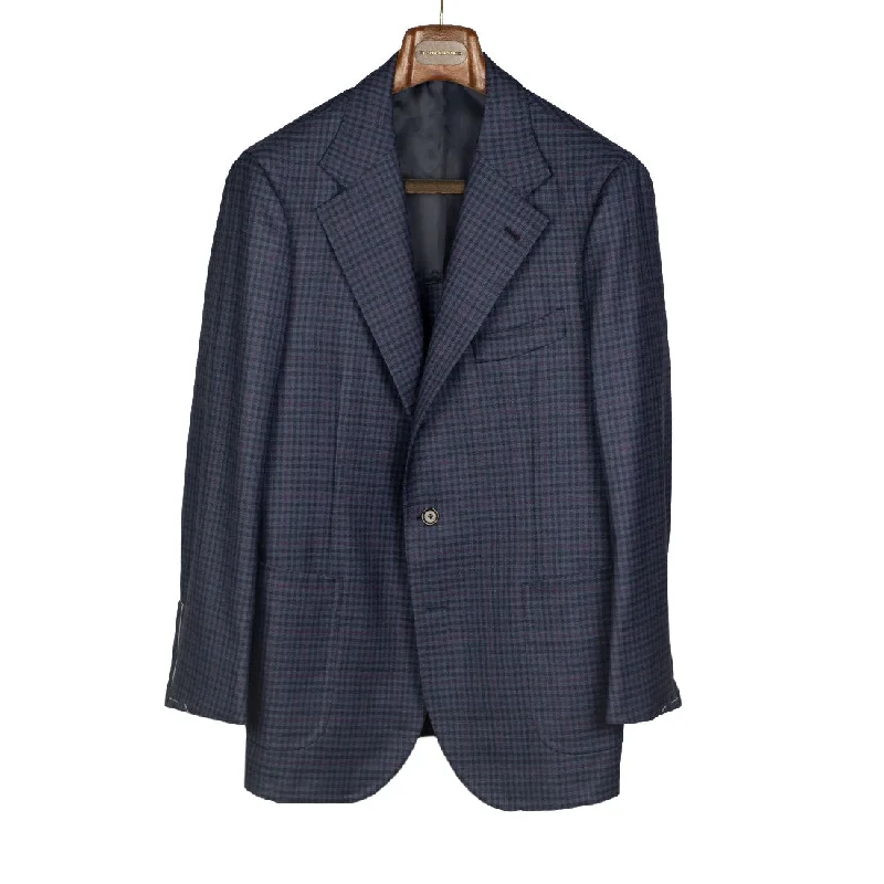 x Sartoria Carrara: Sport coat in Holland & Sherry blue gunclub check wool 9/10oz