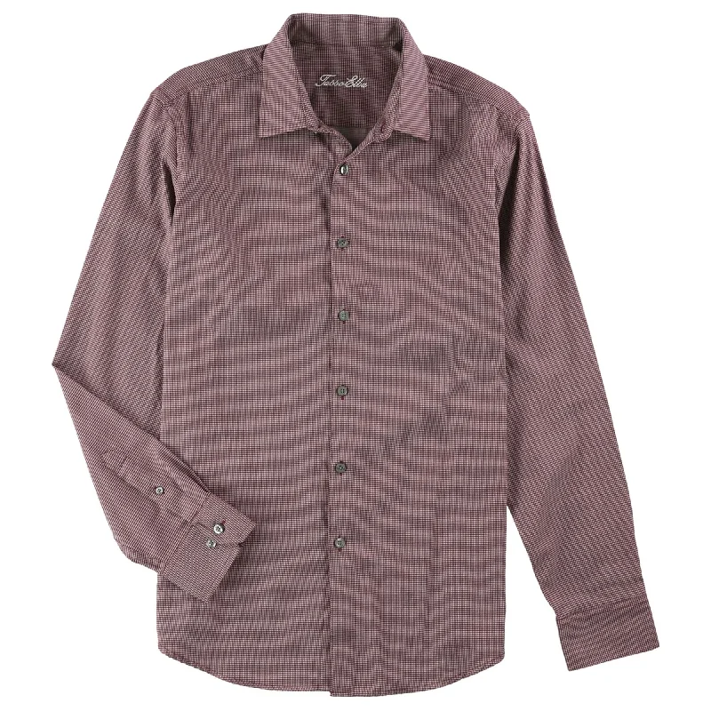 Tasso Elba Mens Dobby Button Up Shirt