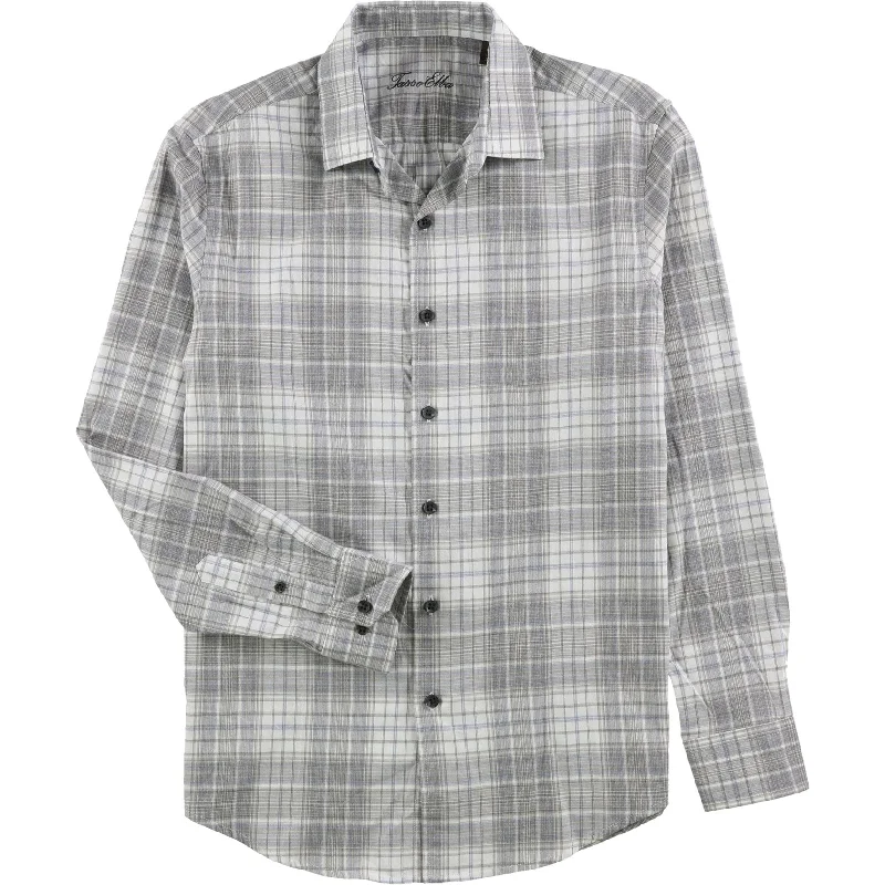 Tasso Elba Mens Mila Plaid Button Up Shirt