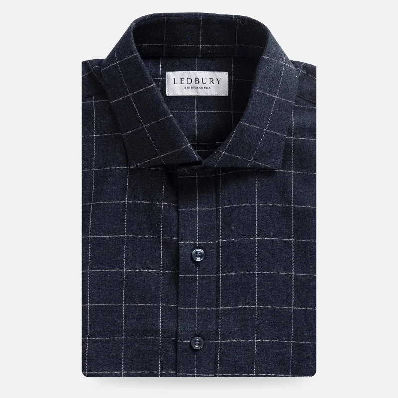 The Navy Conlon Windowpane Custom Shirt