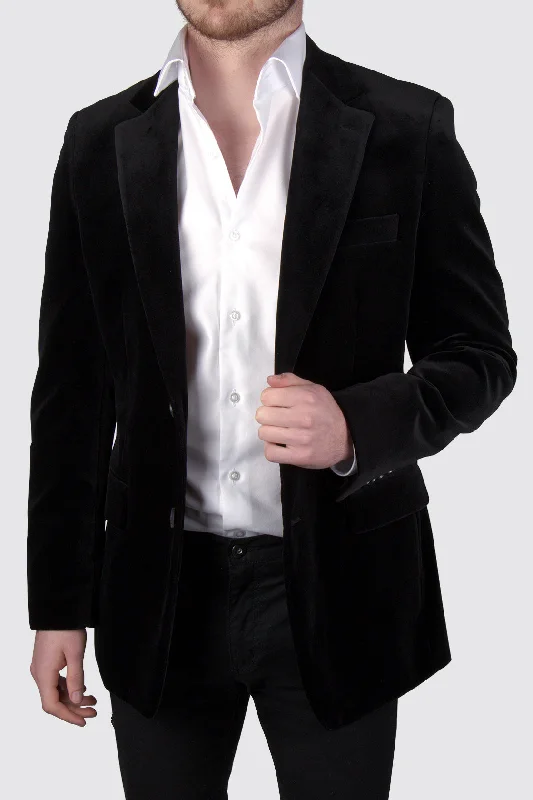 Rembrandt Cooper Velvet Blazer Black