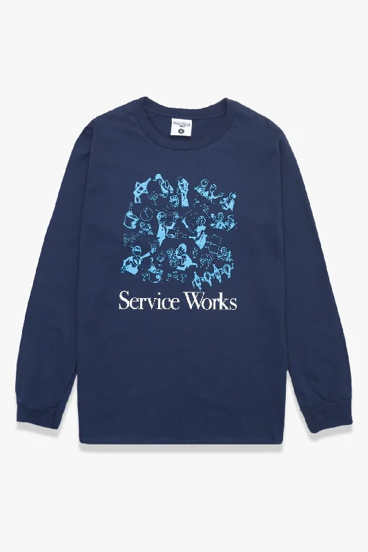 Service Works - Soiree Long Sleeve Tee - Navy