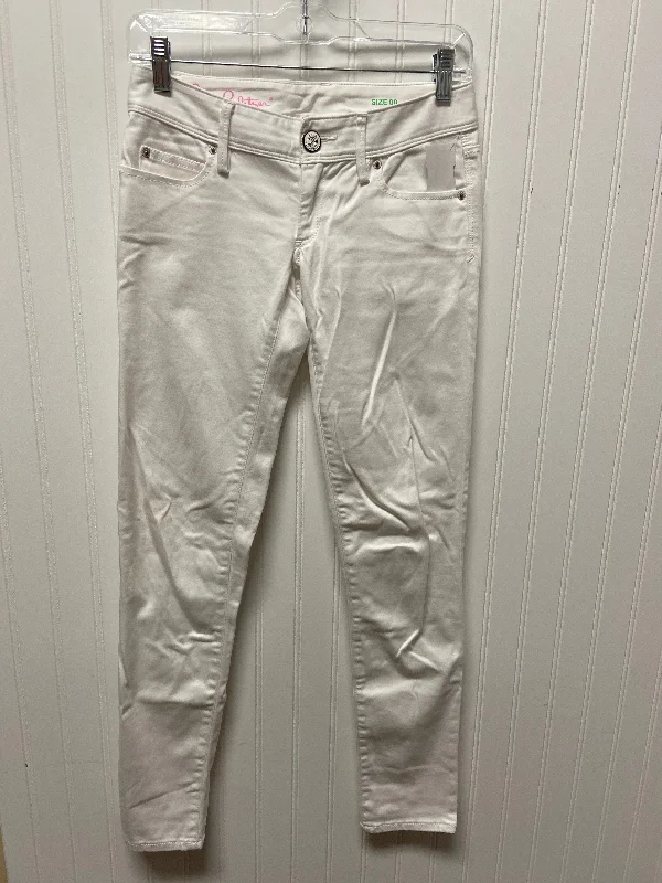 Pants Designer By Lilly Pulitzer In White, Size: Xxs