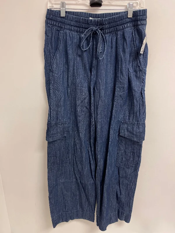 Pants Linen By Free Assembly In Blue, Size: S