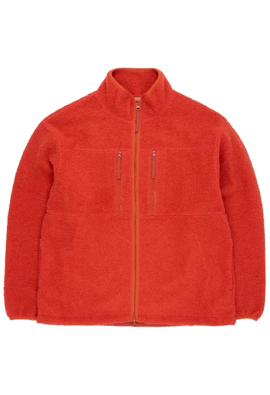 Pilgrim Surf + Supply Antonio Wool Zip Up - Orange