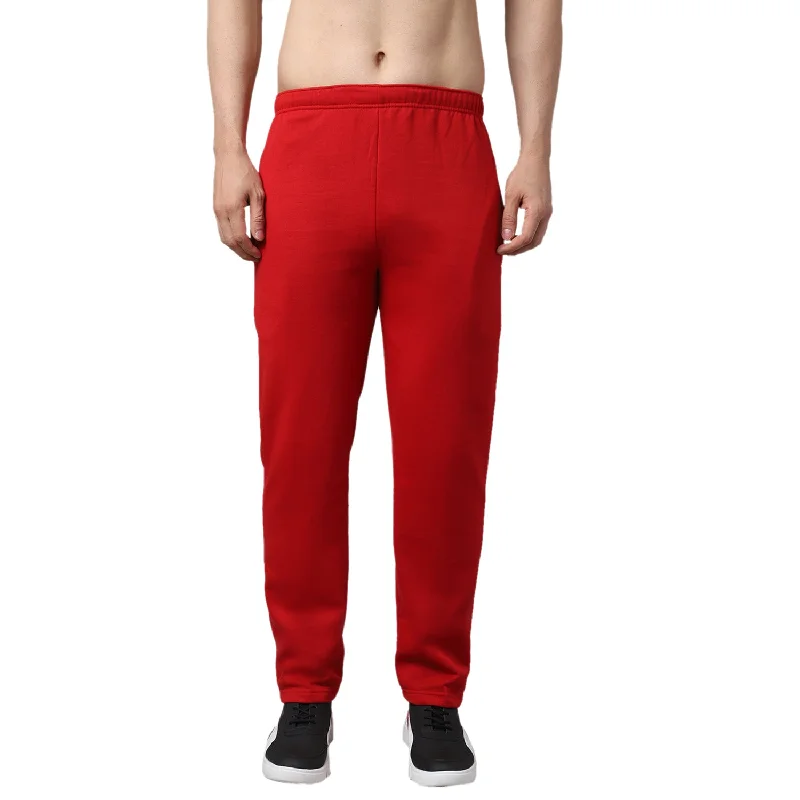 Vimal Jonney Fleece Regular-Fit Maroon Cotton Trackpant for Men