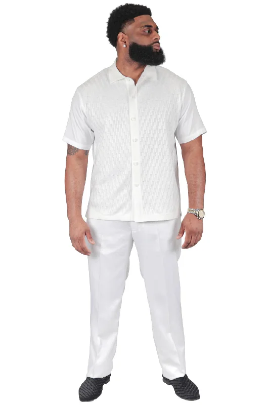 Solid Man 2 Piece Set, White