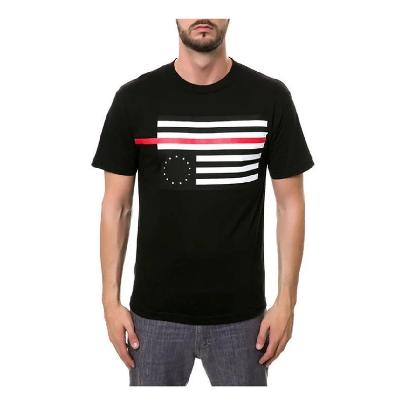 Black Scale Mens The Rebel Red Flag Graphic T-Shirt, Black, Small