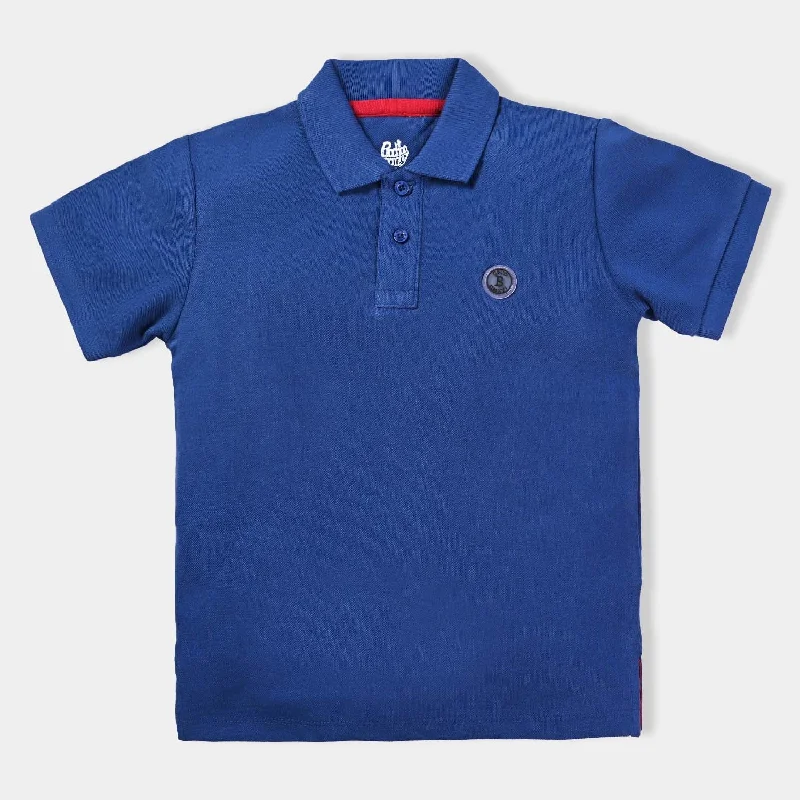 Boys Cotton Pk Polo Basic-True Navy