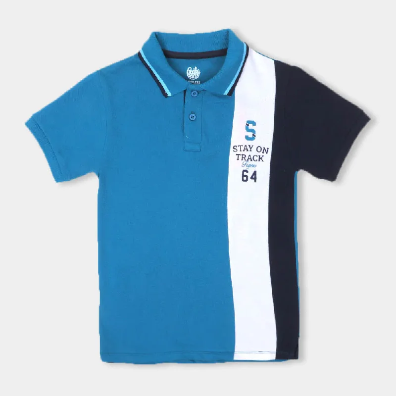 Boys Polo Stay On - Blue