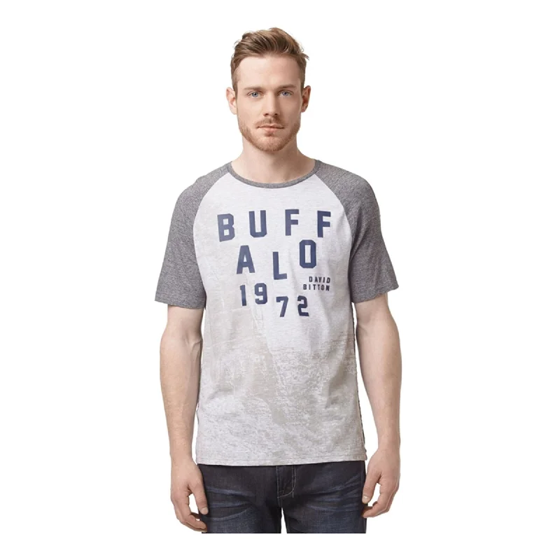 Buffalo David Bitton Mens Nabeach Graphic T-Shirt, Grey, Small