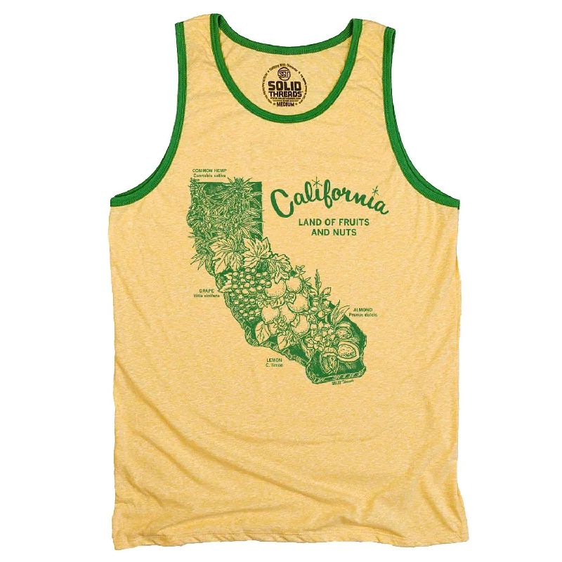 California Land of Fruits and Nuts Ringer Tank Top