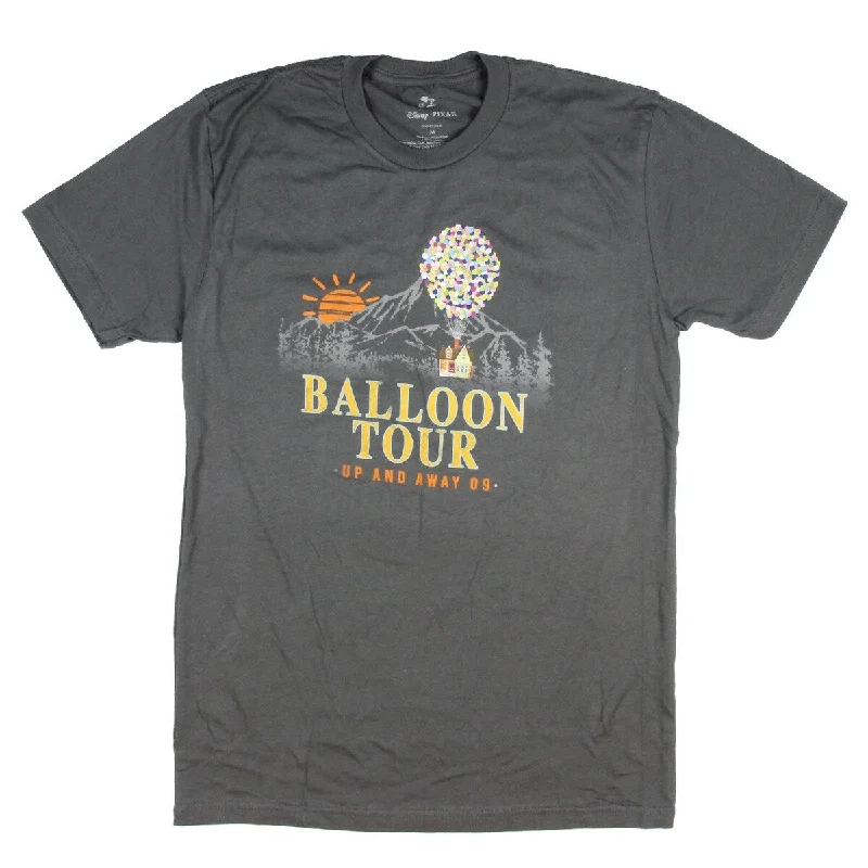 Disney Up Balloon Tour Up And Away 09 Grey Cotton T-Shirt