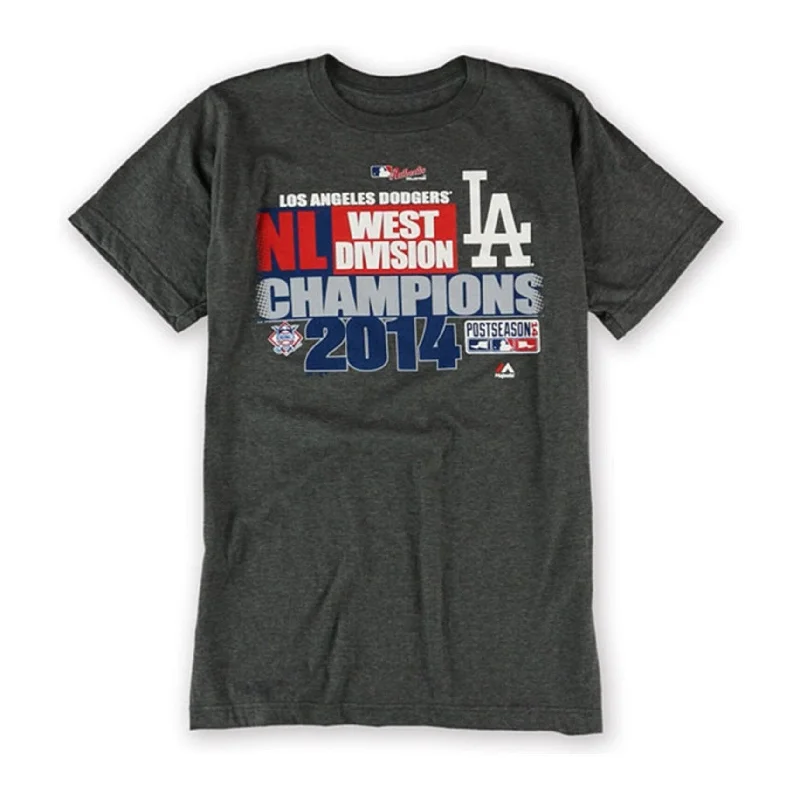 Majestic Mens 2014 Division Champ LA Graphic T-Shirt, Grey, Small