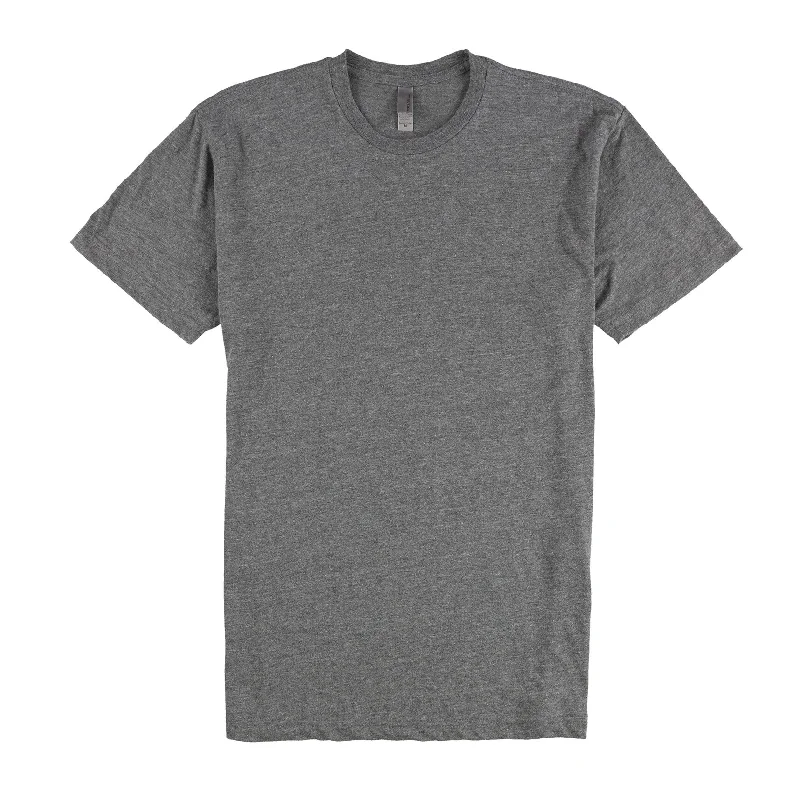 Next Level Mens Heathered Crew Neck Basic T-Shirt, Grey, Medium