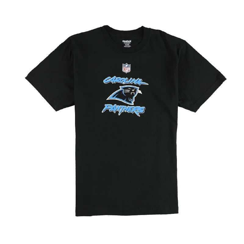 Reebok Mens Carolina Panthers Graphic T-Shirt, Black, Large