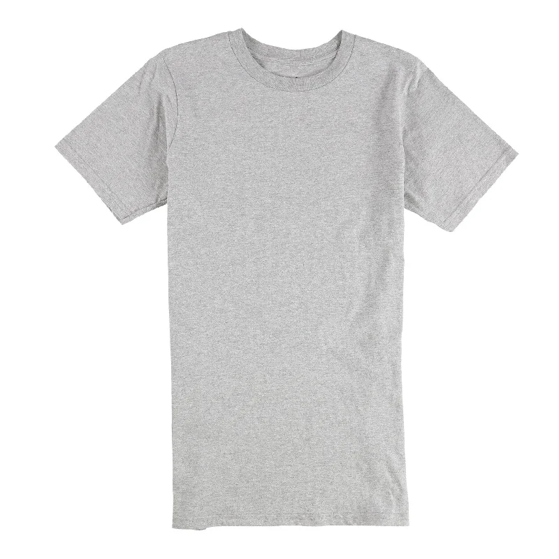 Reebok Mens Heathered Short Sleeve Basic T-Shirt, Grey, Small