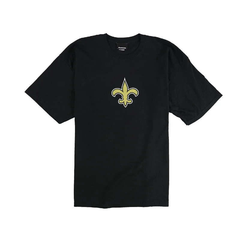 Reebok Mens Saints Bush 25 Graphic T-Shirt, Black, Large