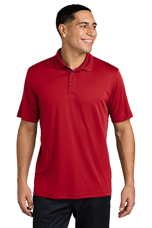 Sport-Tek Mens Competitor Moisture Wicking Short Sleeve Polo Shirt - True Red